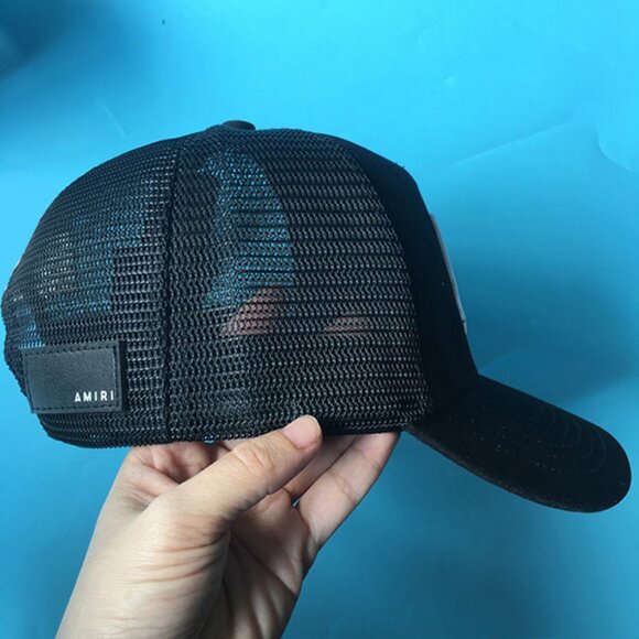 Amiri M.A. Logo Embroidered Baseball Black Cap